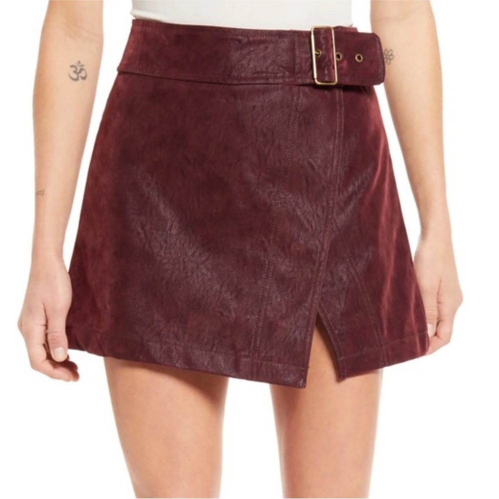 Free People Ari Wrap Faux Leather Skirt - Picture 3 of 3